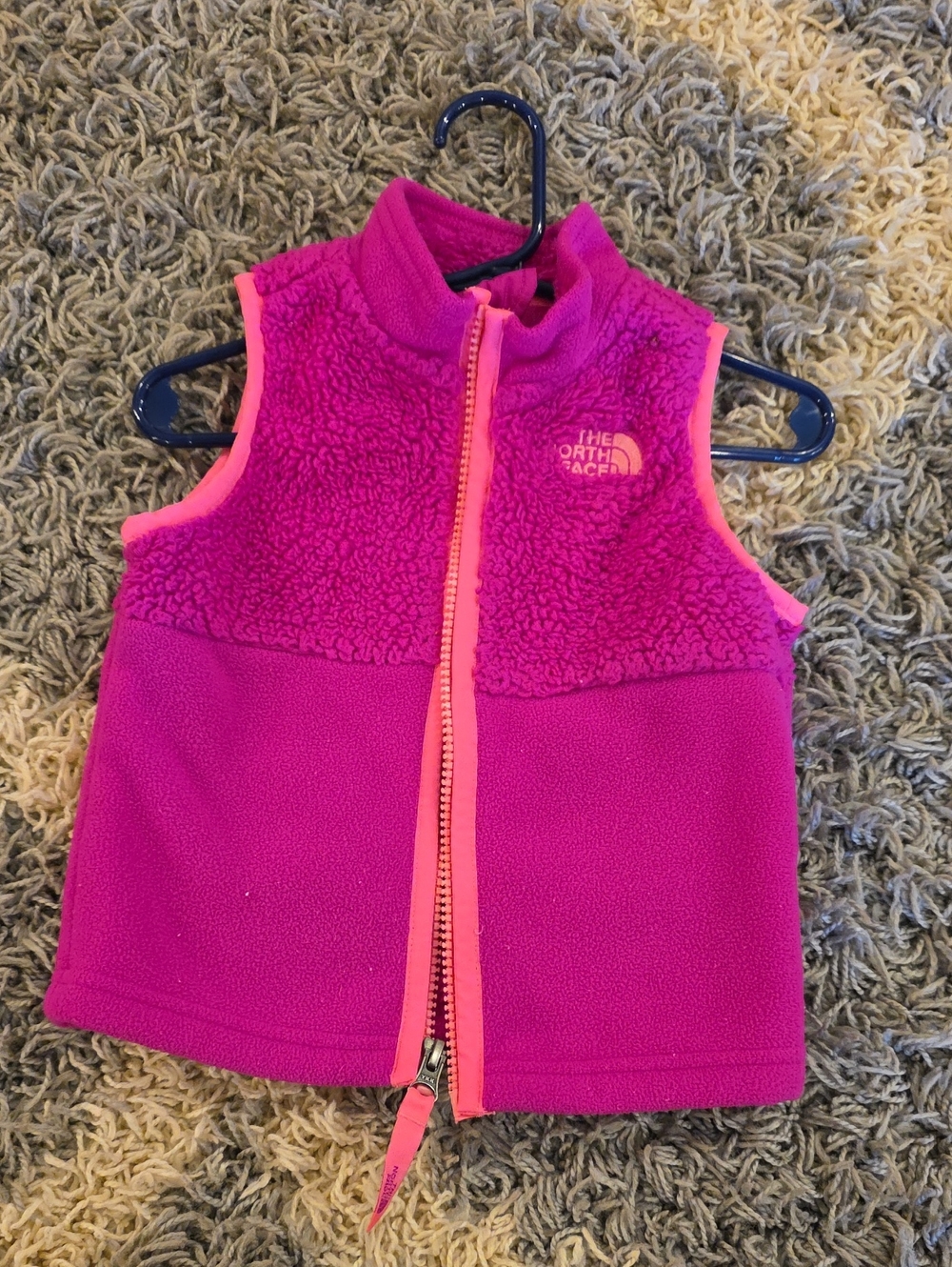 The North Face Kids Pink Sherpa Fleece Vest